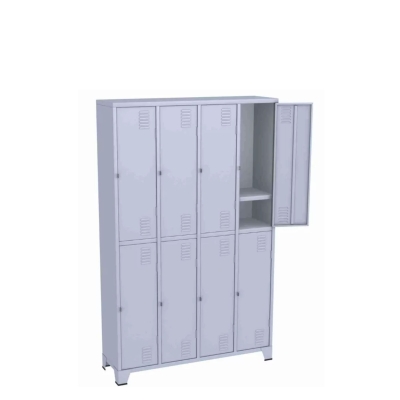 ROUPEIRO DE AÇO 1,98X1,225X0,40 8 PORTAS CRISTAL CH 26